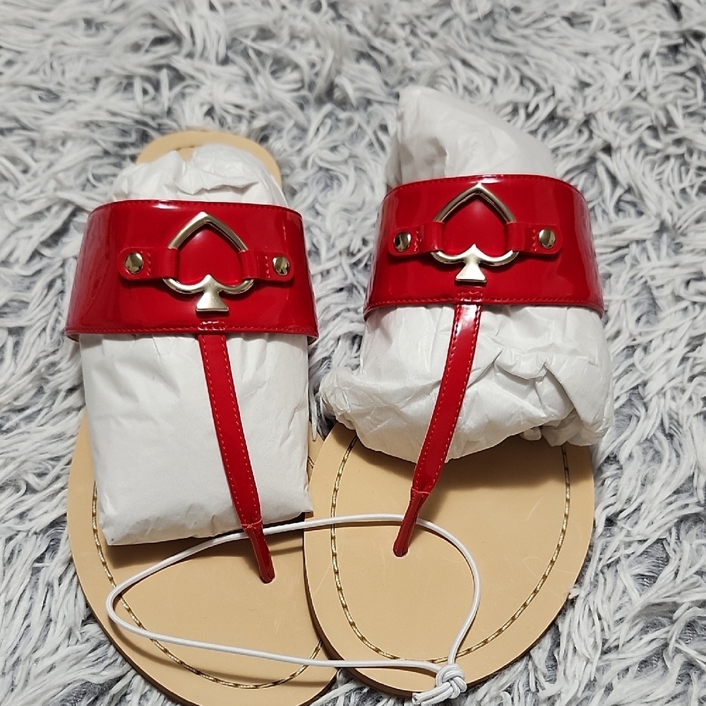 Kate Spade Red Leather Sandals
